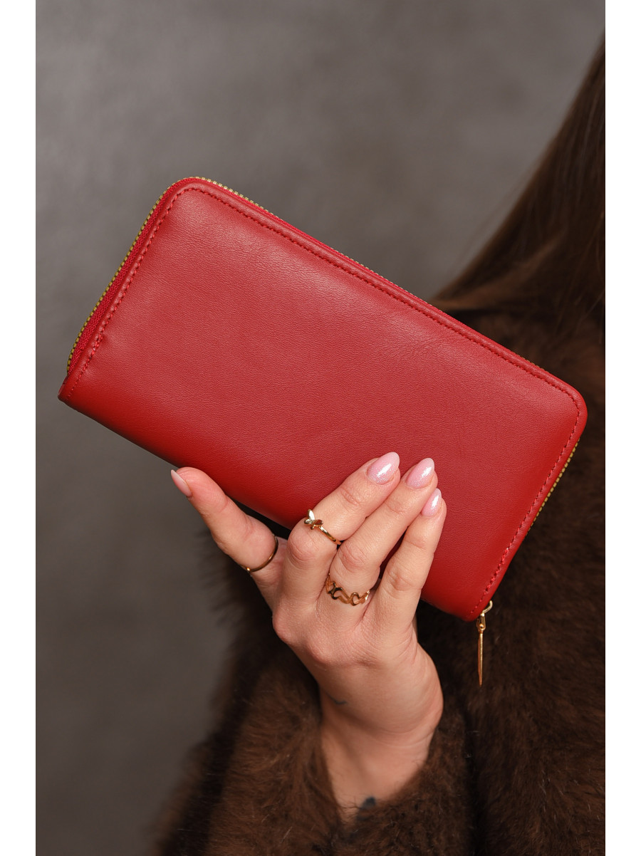 Гаманець жіночий з екошкіри червоного кольору 158-28 209198C