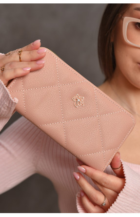 Кошелек женский из экокожи розового цвета 317-23 209199C