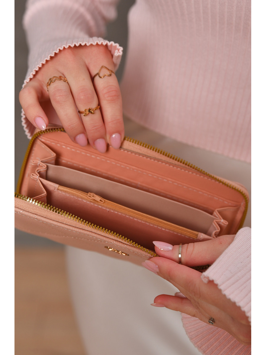 Гаманець жіночий з екошкіри рожевого кольору 317-23 209199C