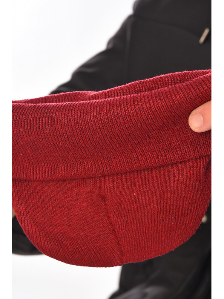 Шапка чоловіча бордового кольору 57069 209200C