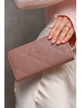 Кошелек женский из экокожи тёмно-розового цвета 317-23 209201C