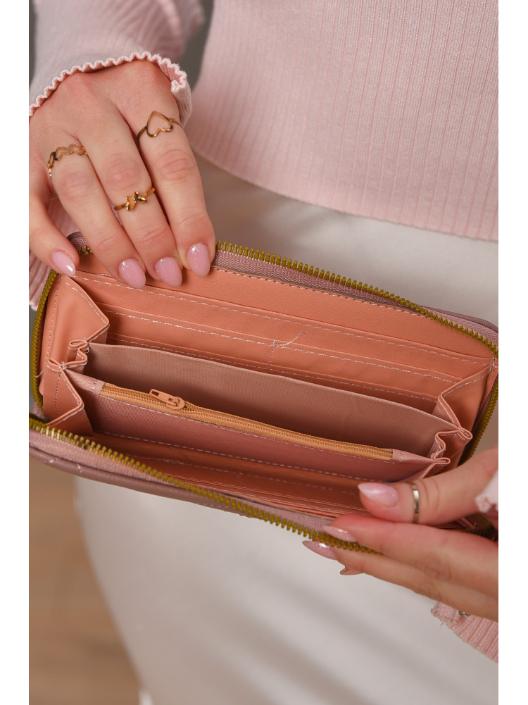 Гаманець жіночий з екошкіри темно-рожевого кольору 317-23 209201C