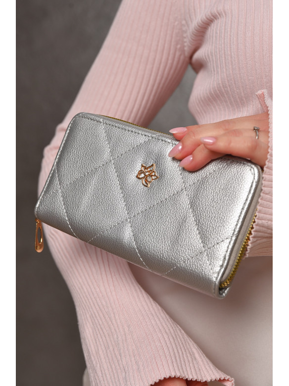 Гаманець жіночий з екошкіри сірого кольору 317-23 209203C