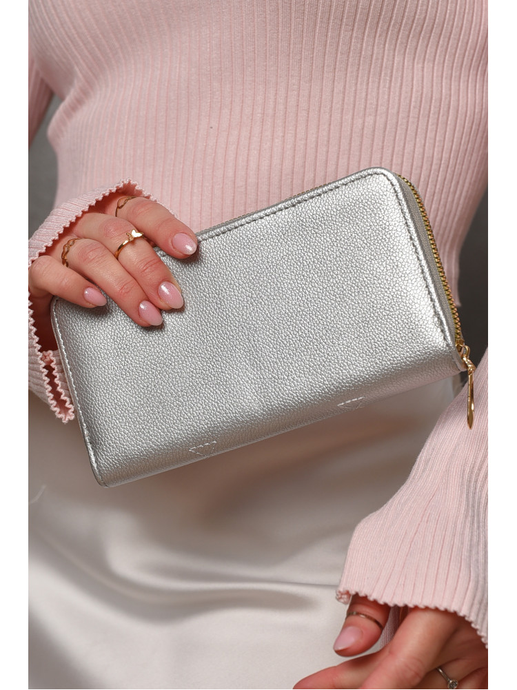 Гаманець жіночий з екошкіри сірого кольору 317-23 209203C