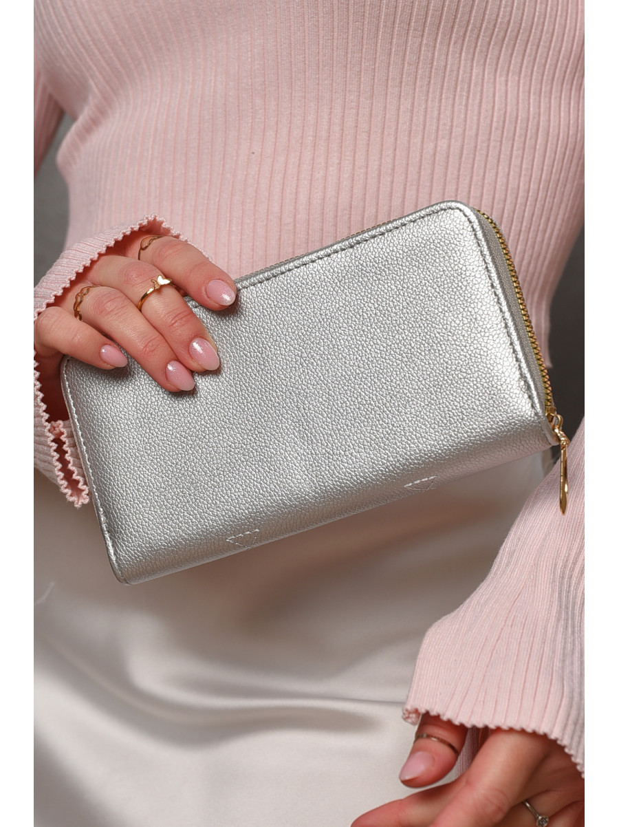 Гаманець жіночий з екошкіри сірого кольору 317-23 209203C