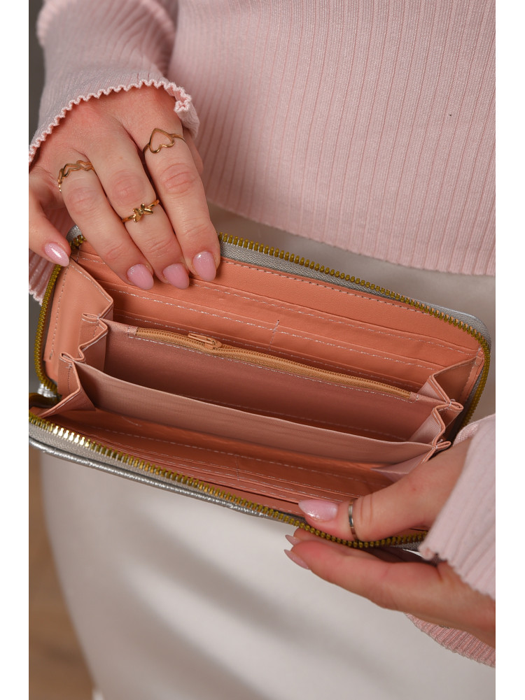 Гаманець жіночий з екошкіри сірого кольору 317-23 209203C