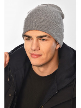 Шапка чоловіча сірого кольору 57069 209204C