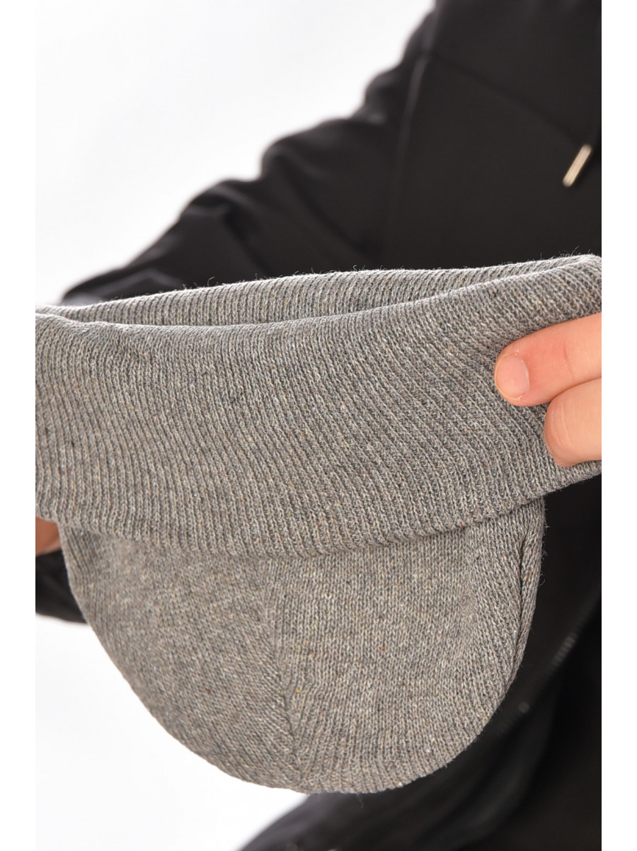 Шапка чоловіча сірого кольору 57069 209204C