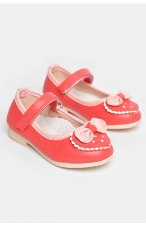 Туфли для девочки кораллового цвета 661-2 209222C Туфли для девочки кораллового цвета 661-2 209222C