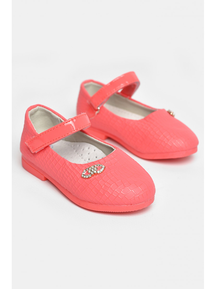 Туфли для девочки кораллового цвета 787-2 209223C