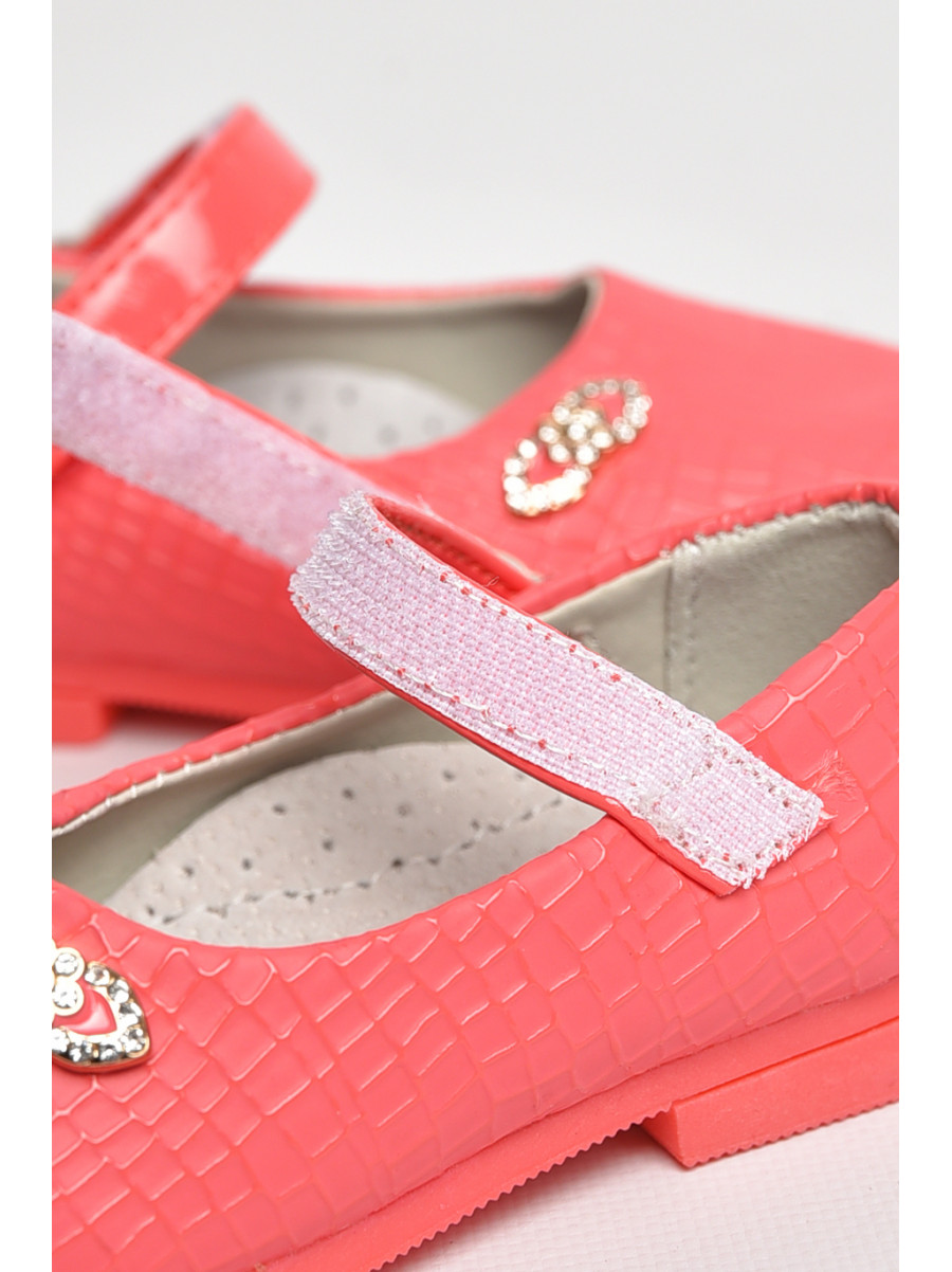 Туфли для девочки кораллового цвета 787-2 209223C