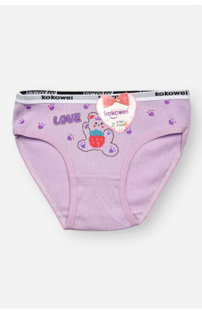 Трусики дитячі для дівчинки бузкового кольору з принтом X7851 209228C