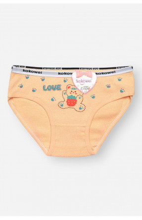 Трусики дитячі для дівчинки бежевого кольору з принтом X7851 209229C