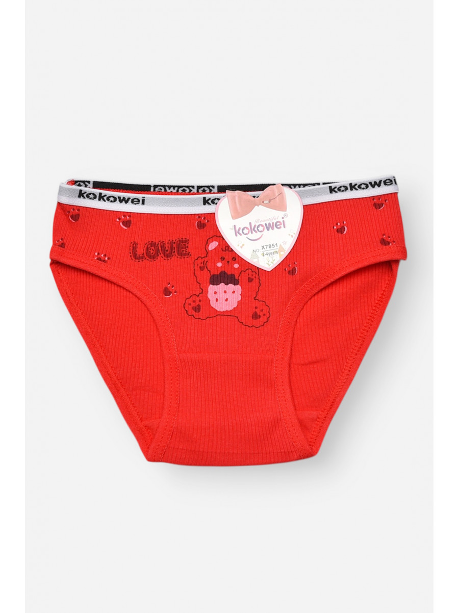 Трусики дитячі для дівчинки червоного кольору з принтом X7851 209230C