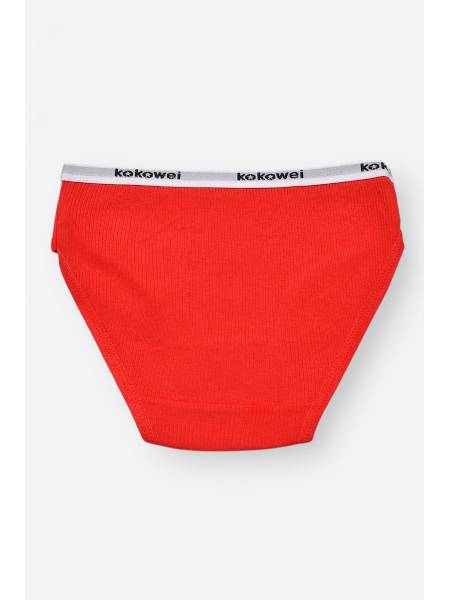 Трусики дитячі для дівчинки червоного кольору з принтом X7851 209230C