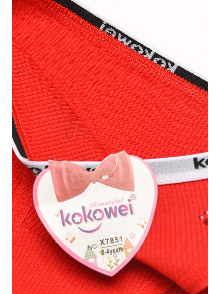 Трусики дитячі для дівчинки червоного кольору з принтом X7851 209230C