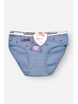 Трусики детские для девочки синего цвета с принтом X7851 209231C