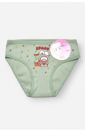 Трусики дитячі для дівчинки зеленого кольору з принтом X8477 209232C