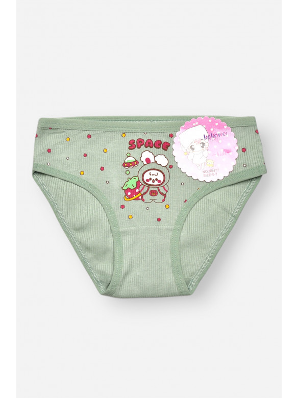Трусики дитячі для дівчинки зеленого кольору з принтом X8477 209232C