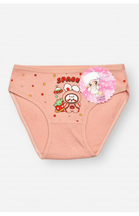 Трусики дитячі для дівчинки пудрового кольору з принтом X8477 209233C