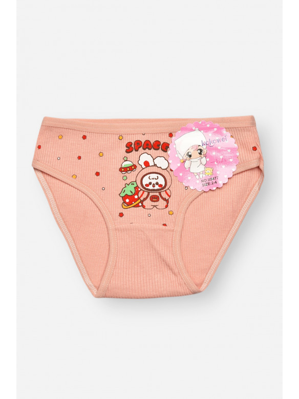 Трусики дитячі для дівчинки пудрового кольору з принтом X8477 209233C
