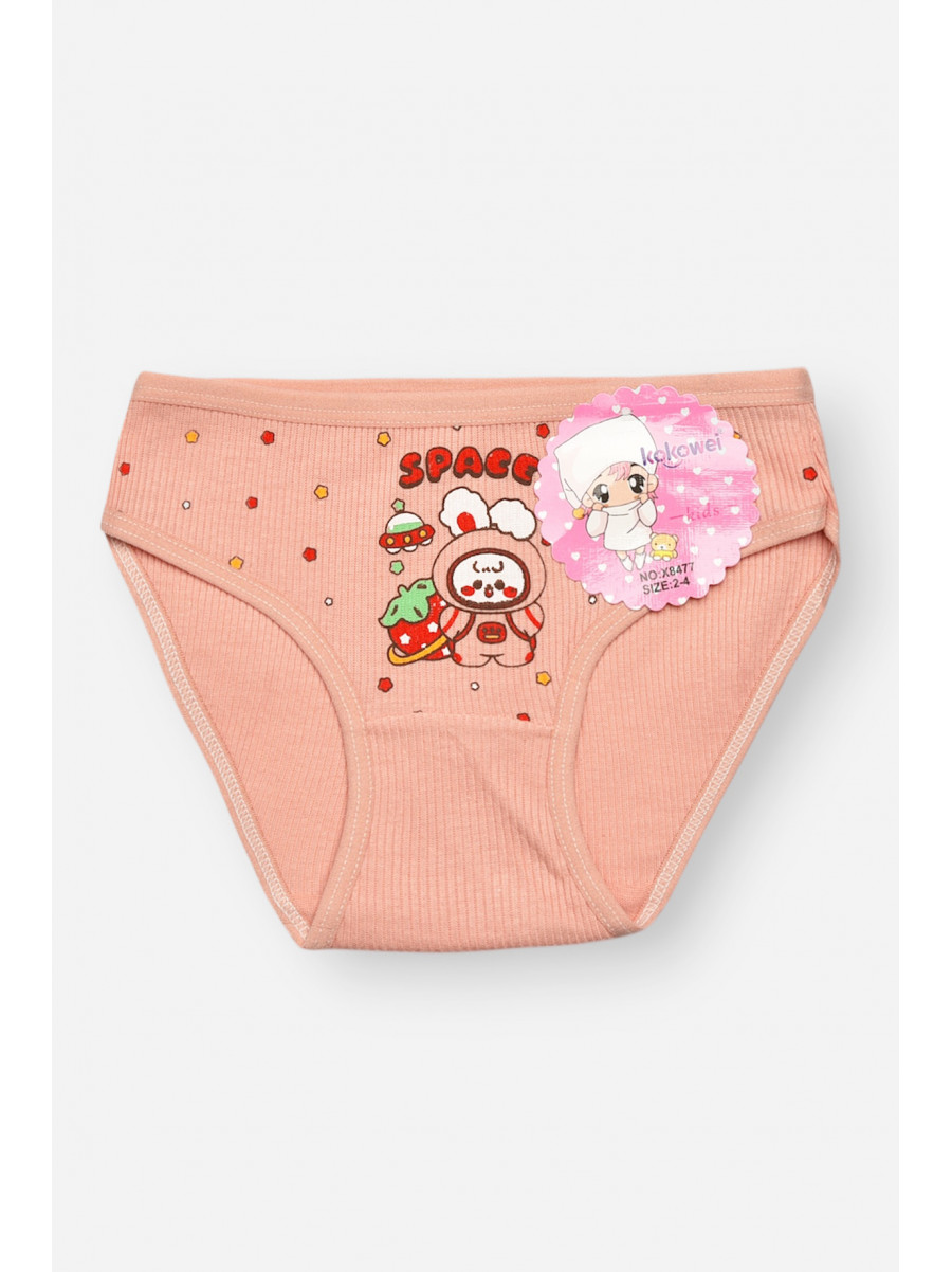 Трусики дитячі для дівчинки пудрового кольору з принтом X8477 209233C