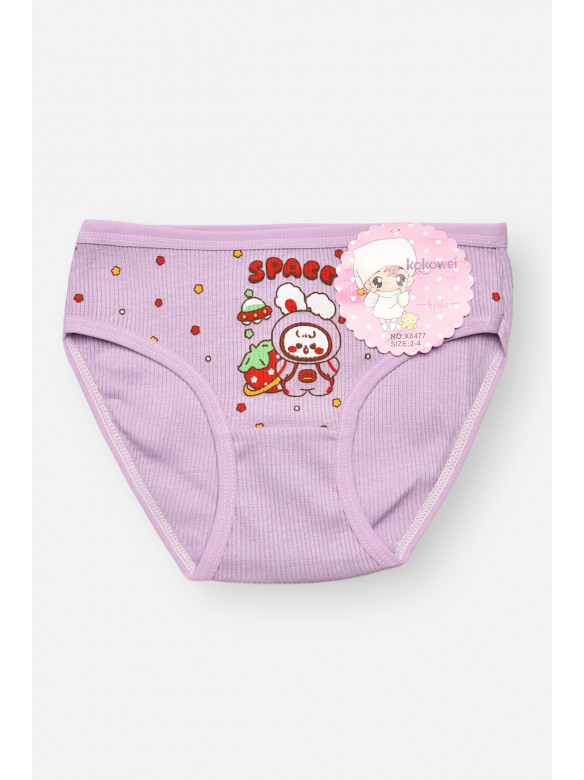 Трусики дитячі для дівчинки бузкового кольору з принтом X8477 209234C