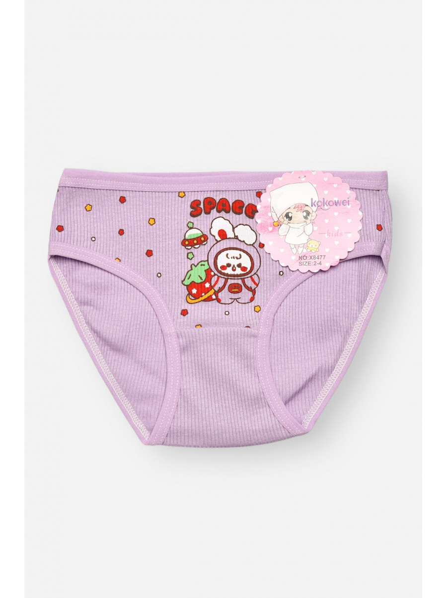 Трусики дитячі для дівчинки бузкового кольору з принтом X8477 209234C