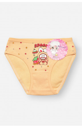 Трусики дитячі для дівчинки бежевого кольору з принтом X8477 209235C