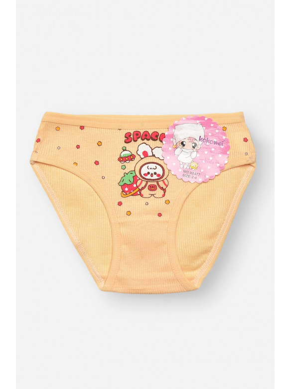 Трусики дитячі для дівчинки бежевого кольору з принтом X8477 209235C