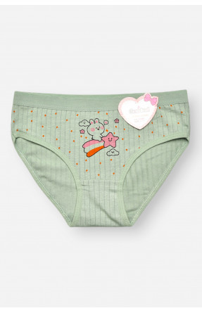 Трусики дитячі для дівчинки зеленого кольору з принтом Y1849 209238C