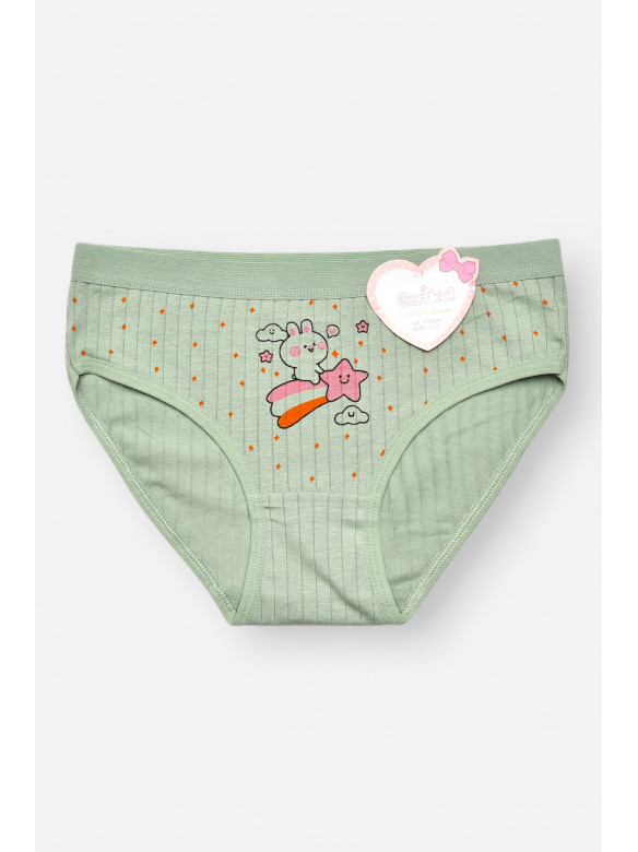 Трусики дитячі для дівчинки зеленого кольору з принтом Y1849 209238C