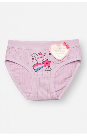 Трусики дитячі для дівчинки бузкового кольору з принтом Y1849 209240C