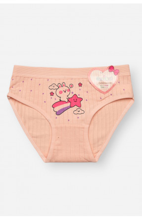 Трусики дитячі для дівчинки персикового кольору з принтом Y1849 209242C