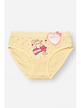 Трусики детские для девочки желтого цвета с принтом Y1849 209243C