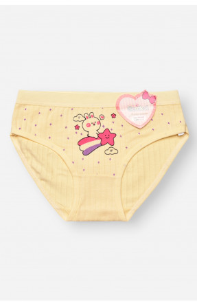 Трусики дитячі для дівчинки жовтого кольору з принтом Y1849 209243C