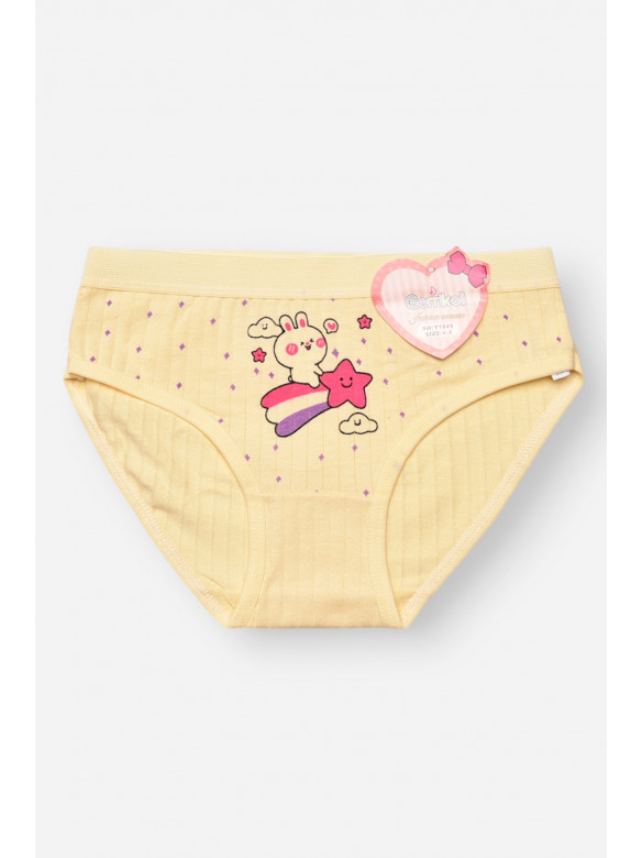 Трусики дитячі для дівчинки жовтого кольору з принтом Y1849 209243C
