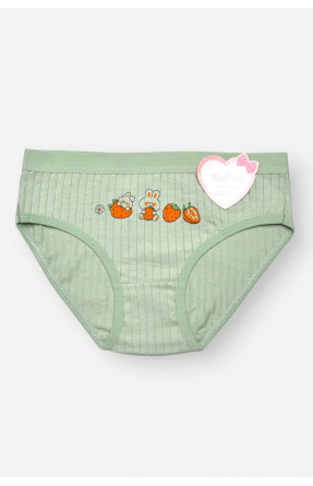 Трусики дитячі для дівчинки зеленого кольору з принтом Y1851 209244C