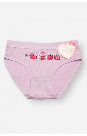 Трусики дитячі для дівчинки бузкового кольору з принтом Y1851 209246C