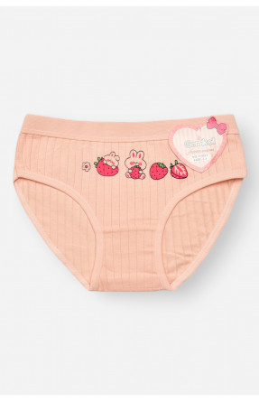 Трусики дитячі для дівчинки персикового кольору з принтом Y1851 209248C
