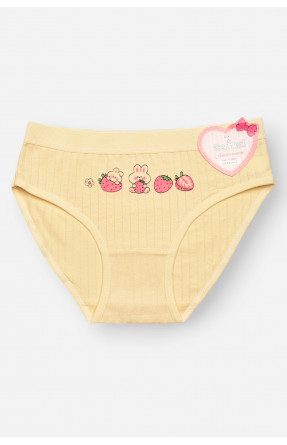 Трусики дитячі для дівчинки жовтого кольору з принтом Y1851 209249C