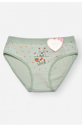 Трусики дитячі для дівчинки зеленого кольору з принтом Y1667 209250C