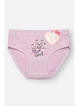 Трусики дитячі для дівчинки бузкового кольору з принтом Y1667 209251C