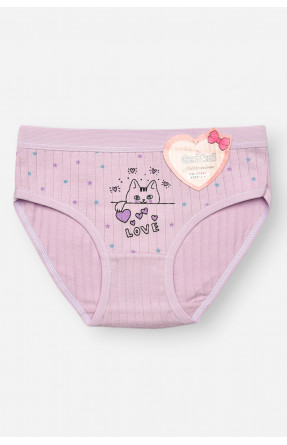 Трусики дитячі для дівчинки бузкового кольору з принтом Y1667 209251C