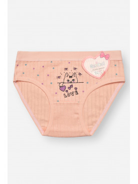 Трусики дитячі для дівчинки персикового кольору з принтом Y1667 209252C