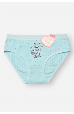 Трусики дитячі для дівчинки блакитного кольору з принтом Y1667 209253C