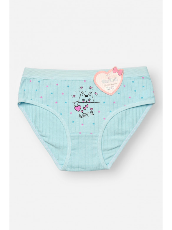 Трусики дитячі для дівчинки блакитного кольору з принтом Y1667 209253C
