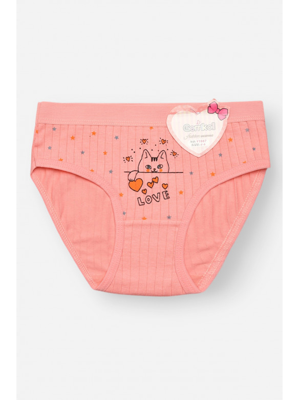 Трусики дитячі для дівчинки рожевого кольору з принтом Y1667 209254C