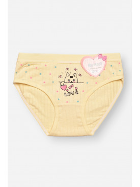 Трусики детские для девочки желтого цвета с принтом Y1667 209255C