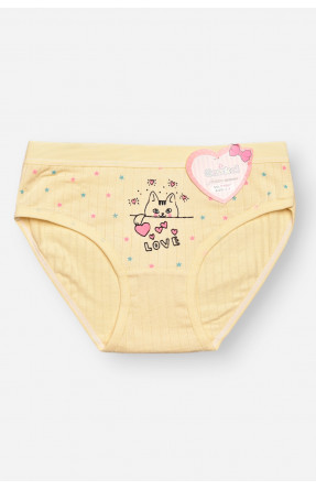 Трусики дитячі для дівчинки жовтого кольору з принтом Y1667 209255C
